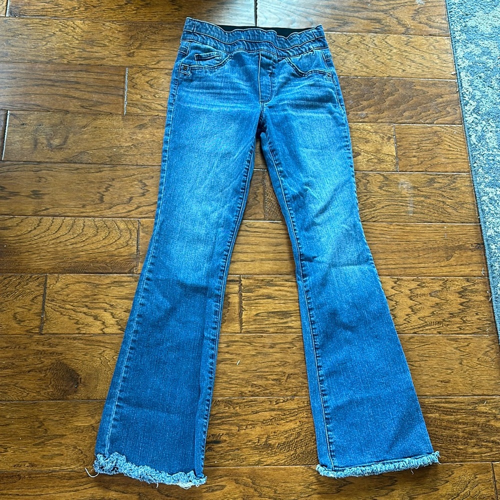 Mac and Me Jeans- raw edge wide leg- size 2